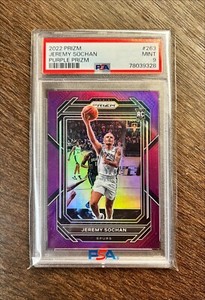 2022-23 Panini Prizm JEREMY SOCHAN /99 Rookie RC Purple Prizm Spurs #263 PSA 9