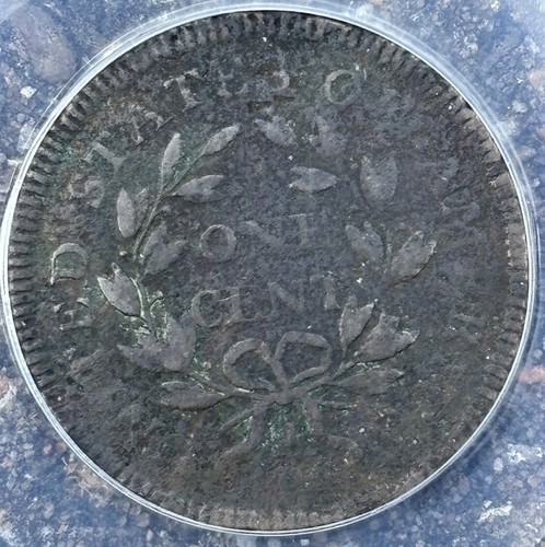 1798/7 Draped Bust Large Cent Style 1 S-151 ANACS Good 4 Details, Corroded - Picture 6 of 7