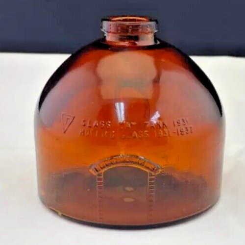 1981 ANCHOR HOCKING 50TH COMMEMORATIVE AMBER GLASS DAY TANK WINCHESTER, IND - Picture 2 of 6
