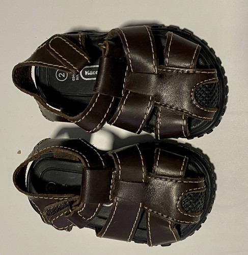 Kids Connection Brown Sandal Size 2 Boys Girls Slip On Child Shoe Cute Small - Picture 1 of 5