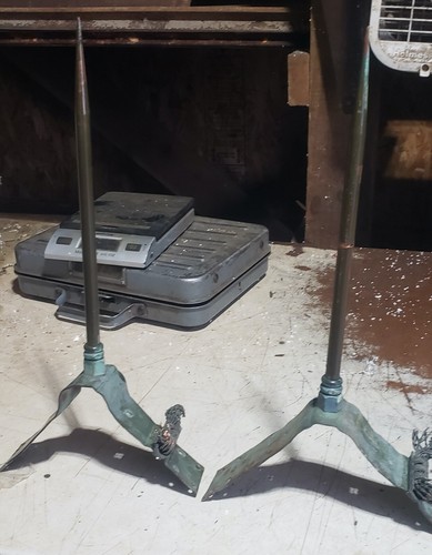 5 x Solid and Hollow Lightning Rod's And Copper Tip w/Stands - Picture 12 of 13