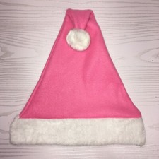 Made in USA Pink Santa Hat With Plush Brim