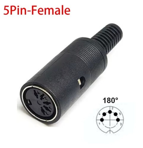 Złącze DIN, wbudowane gniazdo wtyczki 3 4 5 6 7 8-biegunowe, lutowanie MIDI Audio 1 szt. - Zdjęcie 28 z 31