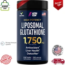 Liposomal Glutathione Supplement 1750MG - Glutathione Liposomal with Vitamin C+