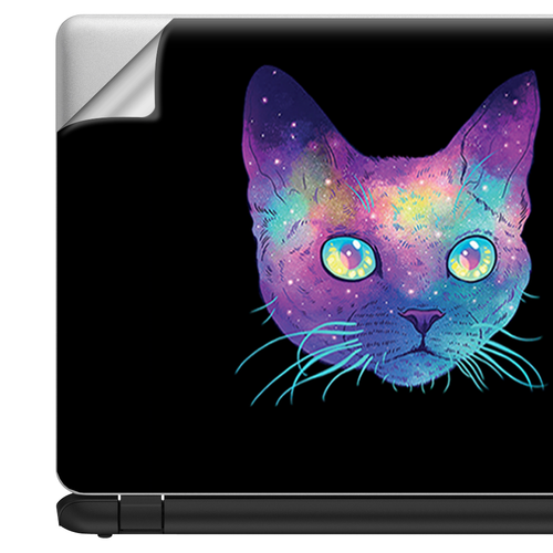 Laptop Skin Wrap Universal for 13 inch - Colorful Galaxy Space Cat - Picture 3 of 7