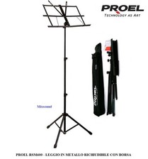 PROEL RSM600 LEGGIO PROFESSIONALE PIEGHEVOLE REGOLABILE IN ALTEZZA E CUSTODIA