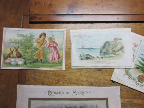 BONANZA EASTER SCHOOL MERIT CARD TRADE PUZZLE CARD CIGAR BOX LABELS FLOWERS - Picture 4 of 6
