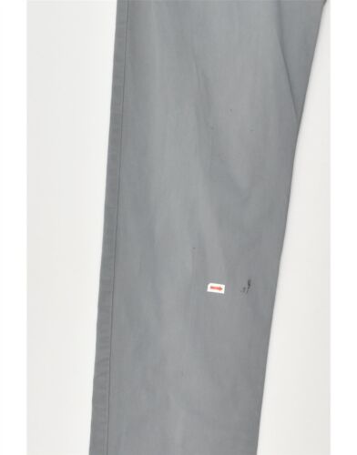 CALVIN KLEIN Mens Straight Casual Trousers W34 L32 Grey Cotton AP98 - Picture 3 of 4