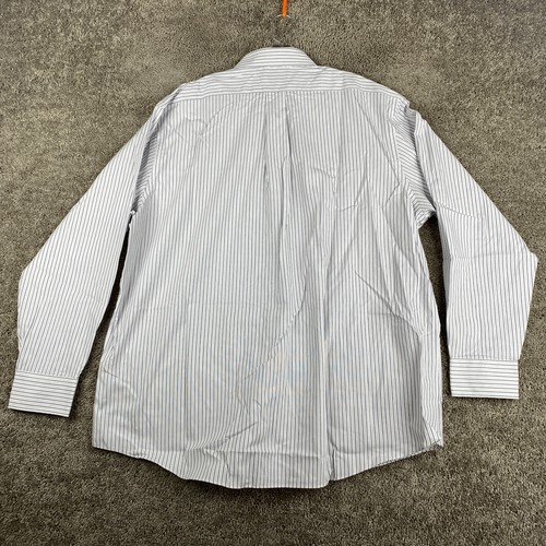 Chaps Regular Fit Stretch Collar Dress Shirt Men's 18 34/35 Multi Striped - Picture 5 of 8