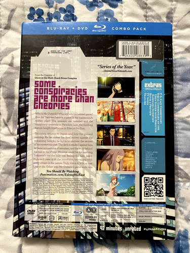 Eden of the East: Paradise Lost (Blu-ray/DVD, 3-Disc Set, 2011) NEW - Imagen 2 de 4