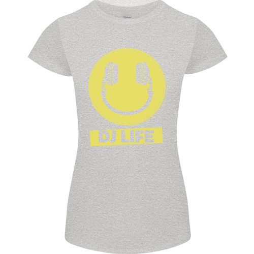 Headphones DJ Life Acid Face Vinyl Decks Womens Petite Cut T-Shirt - Picture 56 of 72