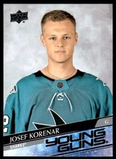 2020-21 Upper Deck Young Guns Josef Korenar Rookie San Jose Sharks #715 R34