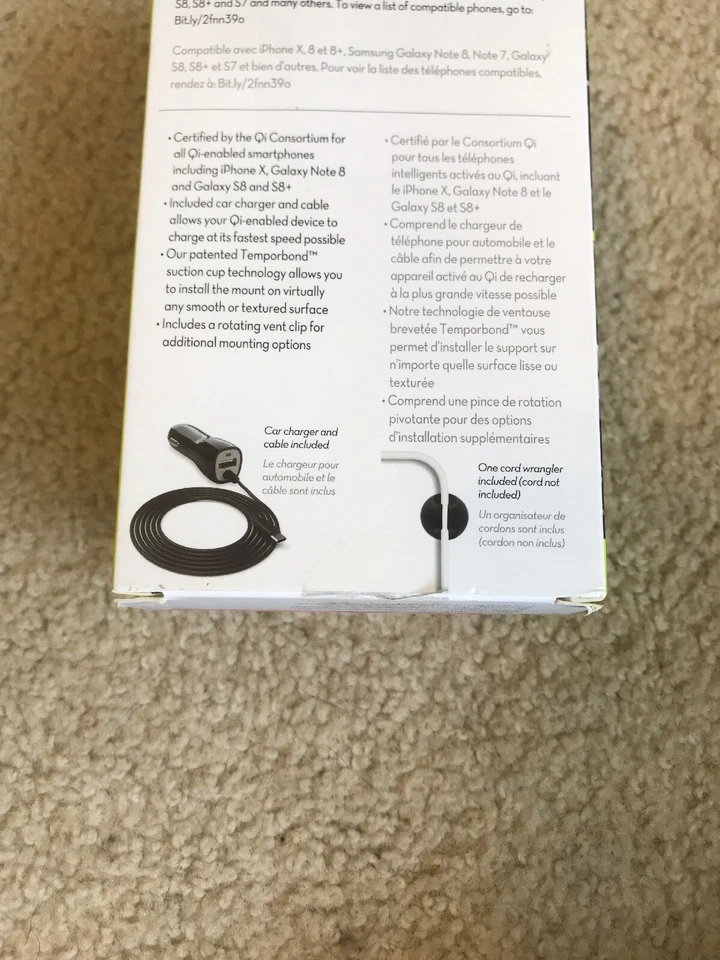 Bracketron PwrUp магнит крепление быстрый беспроводной автомобильный держатель зарядное устройство - открытая коробка! - Изображение 2 из 4