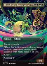 Thundering Broodwagon - Borderless FOIL - Aetherdrift - MtG - NM