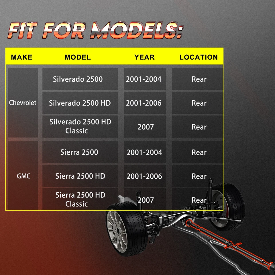 Rear Driveshaft Assembly for 15109398 Chevrolet Silverado GMC Sierra 2500 4WD Foto 4 de 4