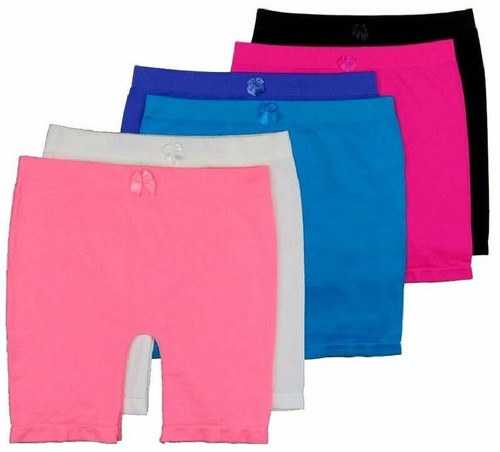 6 12 pks Girls Seamless Boxer Shorts Long BoyShorts Multi-Colors G184L Lot S~L - Picture 6 of 9