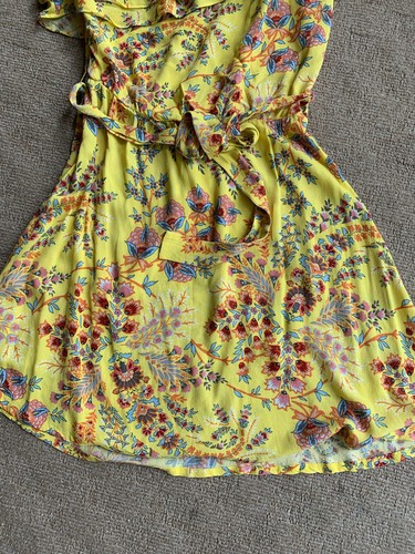 Tigerlily Womens Manipura Dress Yellow Floral Party Size 8 - Picture 7 of 9