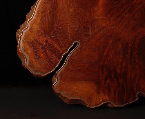 Beautiful patination and pattern Burl Wood shikiita stand ZF49 - Picture 3 of 18