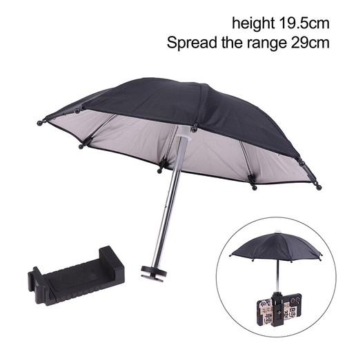 Waterproof Portable Mini Mobile Phone Holder Locomotive Umbrella Bike Umbrella - Zdjęcie 8 z 12