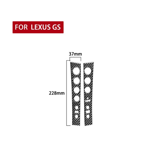 2Pcs For Lexus GS 2006-2011 Carbon Fiber Central Console Side Cover Trim Type B - Bild 3 von 8
