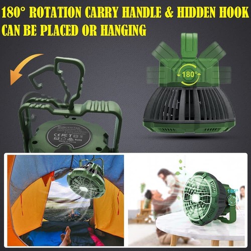 4-6 Person Outdoor Instant Camping Tent & Portable LED Light Lantern with Fan - Picture 19 of 23