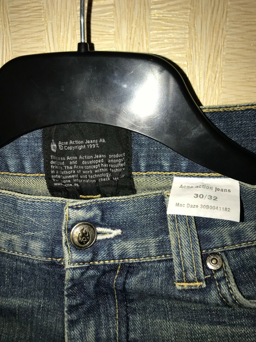 Acne Action Jeans 1997 Vintage Mens Pants Jeans Size 30/32 Acne Action Jeans 1997 Vintage Mens Pants Jeans Size 30/32