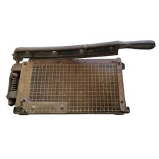 Vintage Photo Paper Cutter Cast Iron Germany Metric Military SPID Guillotine