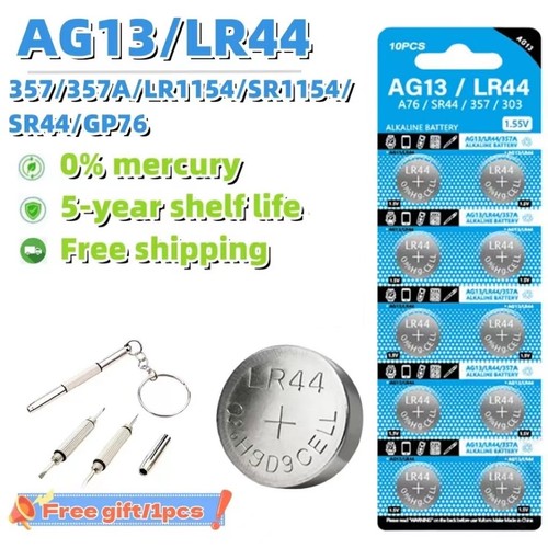 50 x AG13 LR44 A76 357 357A LR1154 SR1154 SR44 1,5V Knopfbatterie Knopfzelle USA - Bild 1 von 15