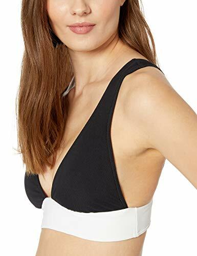 Volcom Junior's Women's Simply Rib Halter Bikini Top, Black, Extra Large - Picture 3 of 3