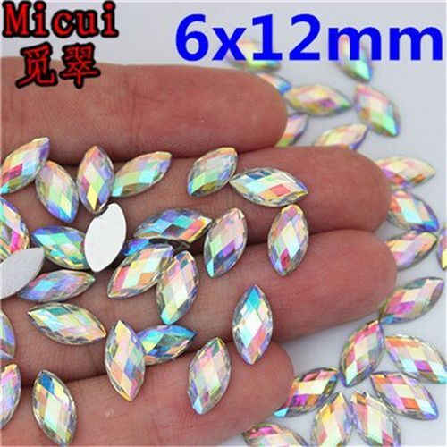 Flatback Resin Bead 100pcs AB Clear Rhinestone Gem Strass Crystal Beads Crafts - Bild 11 von 22