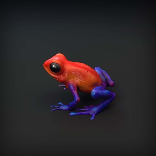 Dart Frosch - 3D gedrucktes Modell - unbemalt - Tiere Miniaturen - Bild 11 von 12