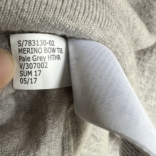 Banana Republic Merino Wool Off The Shoulder Bow Top Heather Gray Women’s XL - Picture 4 of 4