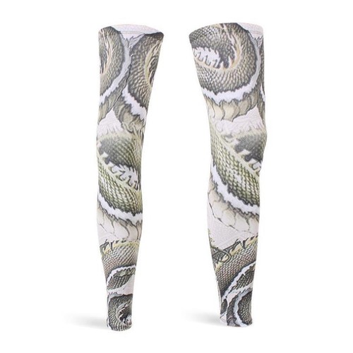 Women Men Tattoo Leg Sleeves Knee Compression Cooling Cover Outdoor Sport - Picture 16 of 32
