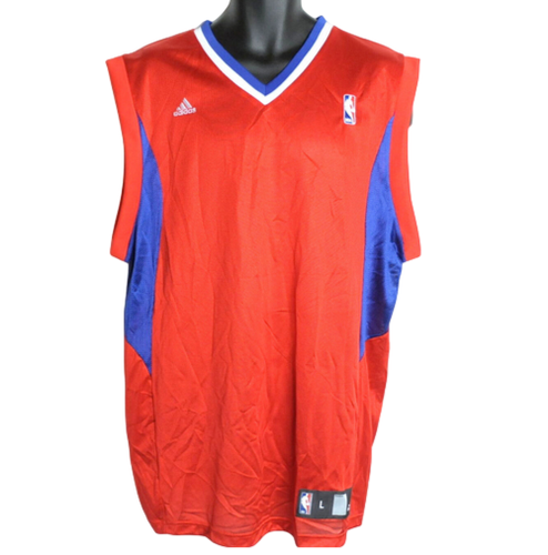 NEW Adidas Basketball Jersey Men's Large Red White Blue NBA Philadelphia 76ers - Picture 2 of 5