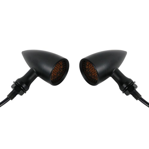 Black Turn Signal Indicator Light for Harley Sportster Chopper Bobber SU - Picture 4 of 7