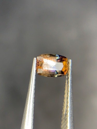 0.45CT Rare Phantom Axinite With Blue Dots Top Cut Cushion Cut Loose Gemstone - Picture 10 of 12