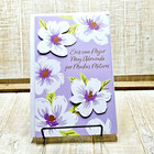 American Greetings Mother's Day Card Purple White Floral 3D Spanish La Rosa