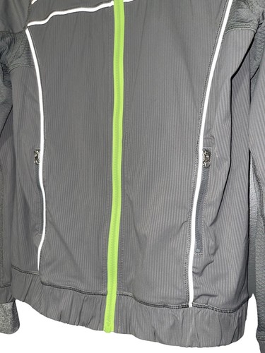 Ivivva By Lululemon Girls Full Zip Athletic Jacket Sz 14 Gray Thumbholes - Picture 2 of 12