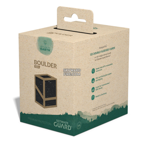 Ultimate Guard Return To Earth Boulder Deck Case 100+ Standard Size - Black - Picture 2 of 2