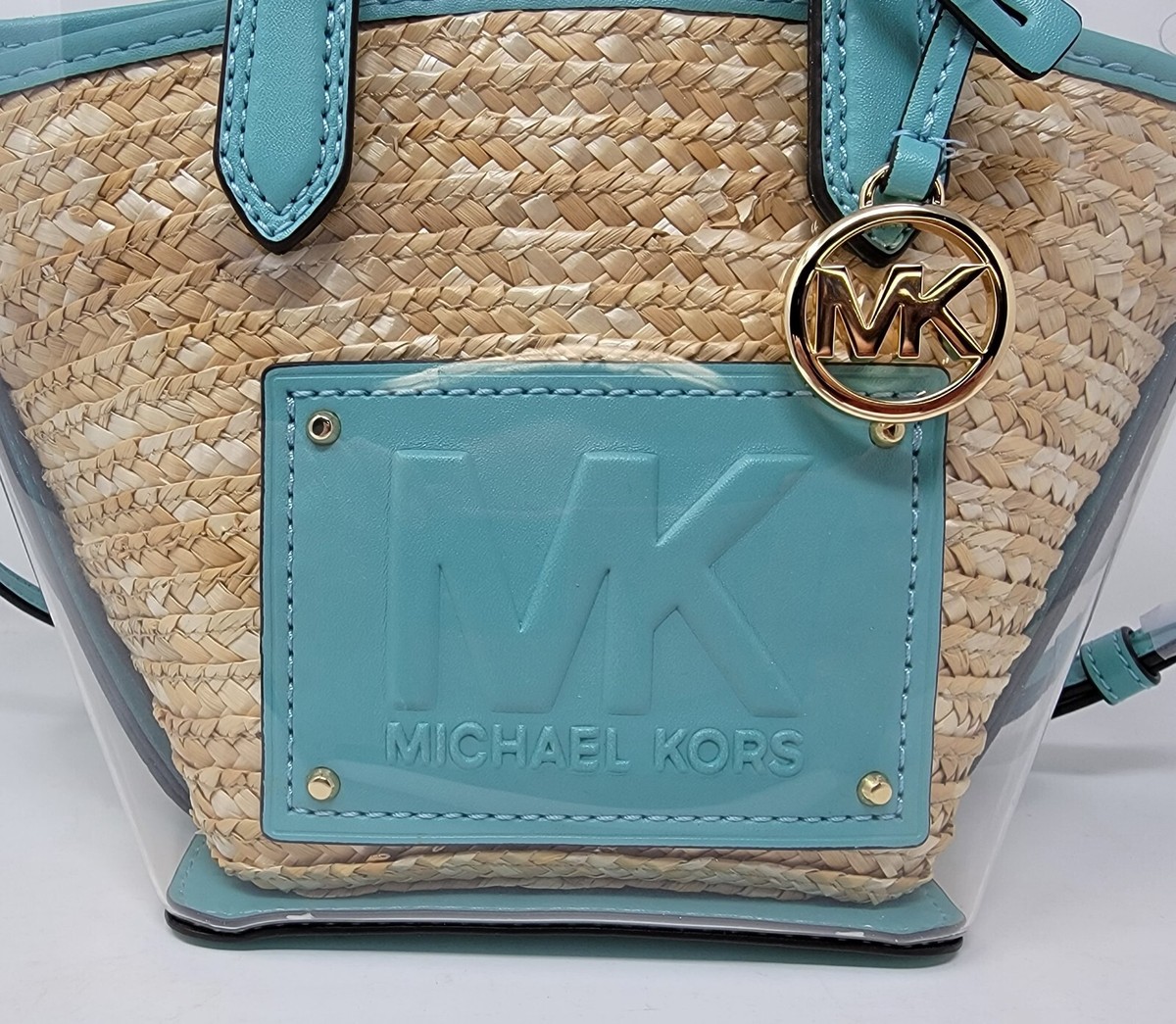 Michael Kors Kimber Seafoam Blue Small 2-in-1 Zip Tote Messenger