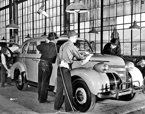 Pontiac Silver Streak 1939, línea de producción foto 4x6 sin bordes (174-w)