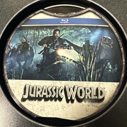Jurassic World Blu Ray Target Exclusive Round Tin with Bonus Disc - Picture 2 of 4