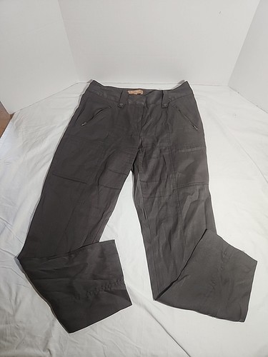 Ellen Tracy Straight Leg Flat Front Zipper Pocket Pants Brown Size 8 - Picture 4 of 11