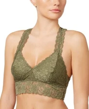 New Jenni by Jennifer Moore Lace Racerback Bralette, Olivine, Medium