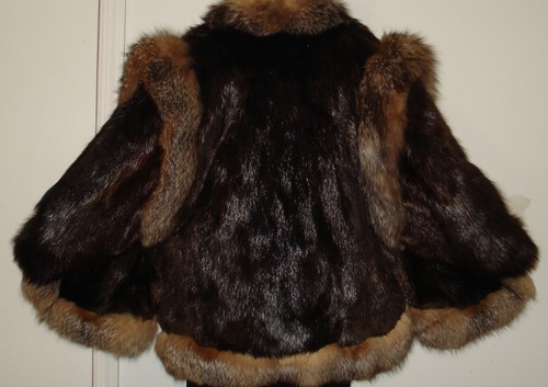 Chaqueta/chaleco de piel de zorro y castor de cristal talla 10-12 ENVÍO GRATUITO excelente estado - Imagen 4 de 10