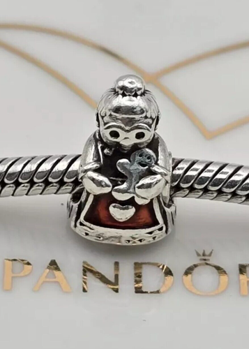 Pandora Sterling Silver St.Nick Santa Heart Red Enamel Charm Pendant Bead 4Brace - Picture 3 of 17
