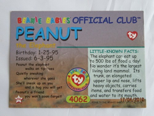 TY BEANIE BABYS SAMMLER TRADING CARDS SERIE II - 1999 - KANADA - Bild 55 von 131