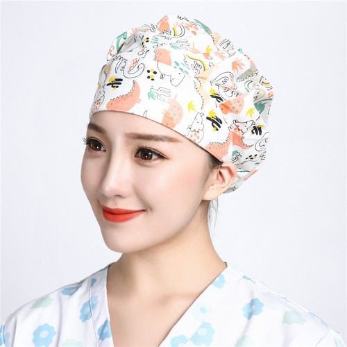 Women's Printing Bouffant Cap/Hat Adjustable One size Fit Most Cute Pattern Hats - Picture 187 of 290