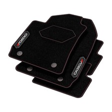 OP13-1 Autoteppiche Velour CARBON™ Rot für Opel Corsa D 2006-2014 automatte fuss