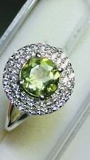 ATTRACTIVE NATURAL LEMON QUARTZ IN.925 STERLING SILVER RING IN SIZE 7.0-7.25